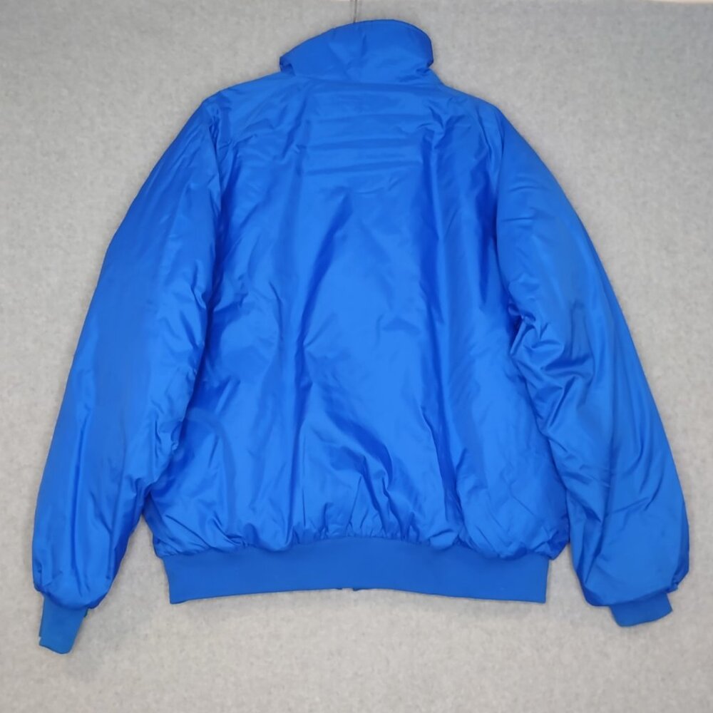 Columbia Jacket Men's Size XL Blue Teal Reversible Nylon Bomber Radial 80s VNTG - Picture 5 of 11
